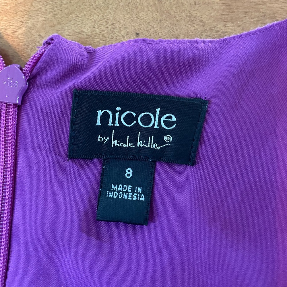 Nicole Miller purple dress size 8 - Picture 6 of 6